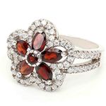 серебряное кольцо с полудрагоценными камнями 59307624